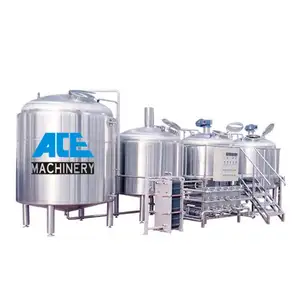Automatización de precio de fábrica, equipo de elaboración de cerveza, SS304/SS316L, todo en uno, 500L
