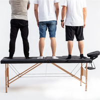 Lit de massage en bois pour spa beauté, lit de massage pliable de haute qualité et portable, lit réglable