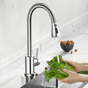 Robinet de <span class=keywords><strong>cuisine</strong></span> en acier inoxydable 304, finition brossée, extractible, multifonction, <span class=keywords><strong>mitigeur</strong></span> chaud/froid - Product Image 4