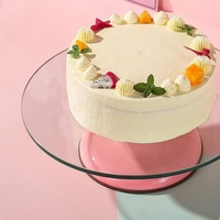 Plateau tournant à gâteau YS de 12 pouces en verre trempé écologique antidérapant pour la décoration de pâtisseries, biscuits et cupcakes