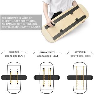 Tabla de Equilibrio de Madera Becapro con Corcho Antideslizante, Equipo de Entrenamiento de Yoga y Fitness para el Hogar - Product Image 4