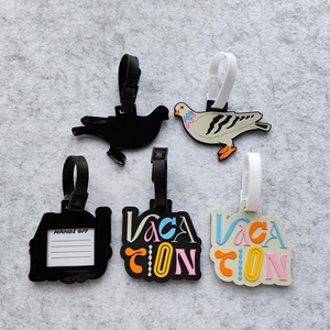 <span class=keywords><strong>Étiquette</strong></span> <span class=keywords><strong>de</strong></span> bagage <span class=keywords><strong>de</strong></span> <span class=keywords><strong>voyage</strong></span> en caoutchouc PVC <span class=keywords><strong>personnalisable</strong></span> avec logo 3D, cadeaux promotionnels d'entreprise, faible MOQ - Product Image 1