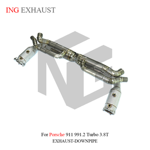Kit d'échappement complet en titane ING pour 991.2 3.8T avec bouclier thermique, downpipe, pièces de performance automobile de haute qualité - Product Image 4