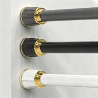 Tringles à Rideaux YIJIALE en Métal Robustes de Haute Qualité, Réglables et Extensibles (0.7M-5M) pour Fenêtres