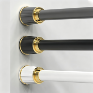 Tringles à Rideaux YIJIALE en Métal Robustes de Haute Qualité, Réglables et Extensibles (0.7M-5M) pour Fenêtres - Product Image 1