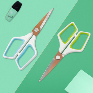 Office Scissors Stainless Steel Straight Head Blue White Green White Home Use DIY Craft Cutting Tools - Product Image 2
