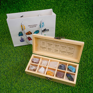 Mohs Hardness <span class=keywords><strong>Scale</strong></span> Kit 6 Amostras Minerais Naturais Quartzo Fluorita Topázio Gesso para Geologia Ensino - Product Image 2