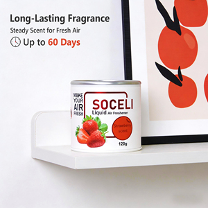 น้ำหอมปรับอากาศรถยนต์ระดับพรีเมียม SOCELI 120 กรัม แบบ OEM สำหรับมืออาชีพ บรรจุในกระป๋องพร้อมไส้ไฟเบอร์สำหรับกำจัดกลิ่นอย่างต่อเนื่อง - Product Image 2