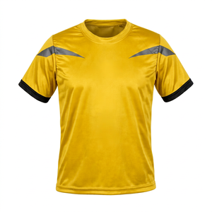 Customized Football Jersey Short Sleeve Team Uniform Yellow <b>Gold</b> Athletic Performance T <b>Shirt</b> Breathable Polyester Wholesale - Product Image 1