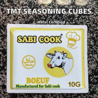 Cube d'assaisonnement de cube de bouillon de saveur de boeuf avec assaisonnement d'emballage de boîte de 10g