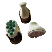 Nouvel Outil de Soin Visage et Corps en Jade et Quartz Rose, Gua Sha, Rouleau de Massage Facial pour Huiles Essentielles