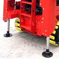 Gratis pengiriman Crawler Lift CE 6M 8M 10M 12M semua medan gunting angkat luar ruangan gunting dengan tahan lama roda semua medan
