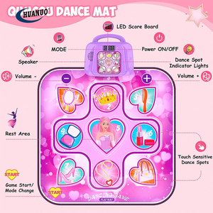 <span class=keywords><strong>Tapis</strong></span> <span class=keywords><strong>de</strong></span> <span class=keywords><strong>danse</strong></span> musical pour enfants Jouet pour filles avec lumières LED 6 modes <span class=keywords><strong>de</strong></span> jeu 5 niveaux <span class=keywords><strong>de</strong></span> défi Cadeaux Jouets musicaux <span class=keywords><strong>Tapis</strong></span> <span class=keywords><strong>de</strong></span> <span class=keywords><strong>danse</strong></span> - Product Image 2