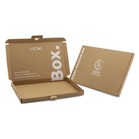 Boîte d'expédition postale en carton ondulé avec fermeture éclair, personnalisable avec logo, pliable, couleur intégrale, pour emballage d'expédition