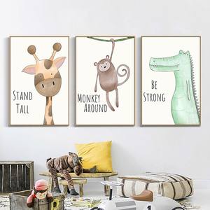 Scuola materna astronauta Baby Room pittura su tela di arte nordica moderna pittura da parete arte da parete pittura da <span class=keywords><strong>camera</strong></span> per bambini - Product Image 6