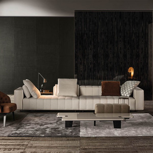 Canapé salon style minimaliste moderne design <span class=keywords><strong>italien</strong></span> lumière luxe <span class=keywords><strong>angle</strong></span> acier clés canapé en tissu - Product Image 3