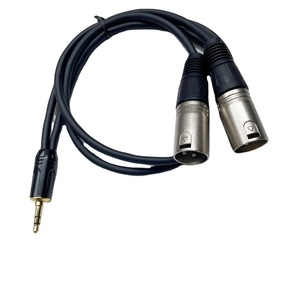 Cáp XLR 3,5mm 1 phút 2 đầu vào sang 2 đầu ra, cáp âm thanh 3,5mm kép XLR đực và ba lõi nhỏ sang cáp âm thanh XLR đực kép - Product Image 1