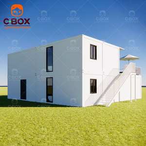 Villa préfabriquée modulaire de luxe Cbox, maison en conteneur détachable à deux étages, résidence, bureau, restaurant, balcon - Product Image 1
