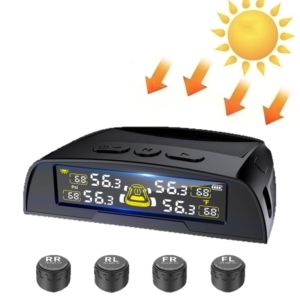 Sensor TPMS Solar para 4 Ruedas, Piezas de Repuesto para Camiones, Monitor de Presión de Neumáticos, TPMS para Automóviles con Carga Tipo C, Pantalla LCD de 4 <span class=keywords><strong>Pulgadas</strong></span>, Alarma en Tiempo Real - Product Image 1