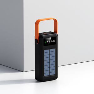 Banco de Energía Solar de 40000 mAh, Cargador <span class=keywords><strong>Portátil</strong></span> Impermeable para Exteriores con Cuatro Puertos USB, <span class=keywords><strong>Batería</strong></span> Externa de Emergencia para Camping y Senderismo - Product Image 1