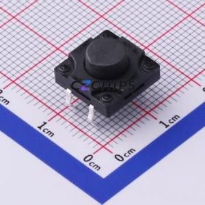 TS-1010DGD-BR06526 Tactile Switch Through hole-4P,12x12mm Switch Single Pole Single Throw Round Button 2.6N Through Hole - Product Image 1