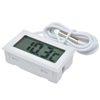 FY-10 Mini LCD Digital Termometer Akuarium Mobil Air Mandi Suhu Tester Detektor Monitor Tertanam Sensor Suhu 1M