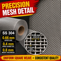 Kawat Jaring Baja Tahan Karat SS 304 0.4mm 0.66mm Apertur 1m*30m Gulungan Perlindungan IP54 Ketebalan 0.8mm Harga Langsung Pabrik