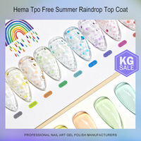 Produits CaiXuan Cosmétiques de Salon Vernis Gel UV Échantillons Gratuits Sans HEMA ni TPO Top Coat Goutte de Pluie Estivale