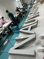 Enseignes publicitaires extérieures pour façades de magasins, enseignes commerciales 3D, logo de magasin, lettres en acrylique, enseignes électroniques éclairées par LED