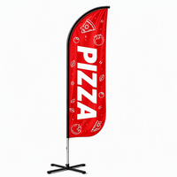 Drapeau à lame personnalisée de fabricant expert avec kit complet de fixation pour la promotion de divertissements en plein air
