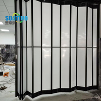 Pintu lipat Cerdas aluminium Aloi profesional desain terbaru harga grosir untuk mall hotel