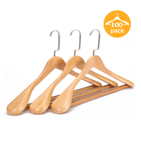 Cintre en bois de luxe haut de gamme, style moderne, logo personnalisé, épaules larges, antidérapant, pour hôtel, costumes et vêtements