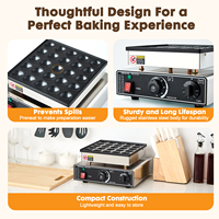 Appareil de cuisson électrique antiadhésif pour mini-crêpes, 110v/220v, 25 trous, machine à poffertjes, dorayaki, gâteaux, muffins et gaufres