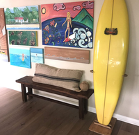 Support de planche sur pied, présentoir de planche de Surf en bambou