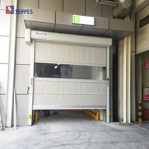 High Performance 0.8mm PVC Fabric Roll Up Doors Fast Action Rolling Door With Infrared Security Device Fast Doors For Automotive