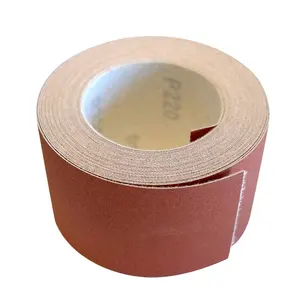 Pulido duradero Metal Madera 100 mm 115mm 50m Longitud Rollo de papel de arena 120 Rollo de lijado de papel o paño de arena