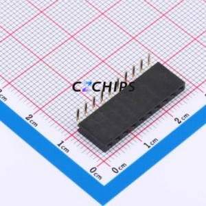 XDM254-1-10-W-8.5-G0 Pin Socket Bent Lead Through Hole,P=2.54mm Connector 1x10P 2.54mm Square Hole Right Angle Insert - Product Image 1