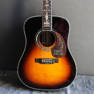 Deluxe Inlay Handcraft 41 Inch Acoustic Guitar, Acoustic Guitar,handmade Solid Wood Guitar, - Product Image 1