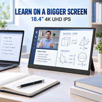 Écran portable 4K UHD IPS de 18,4 pouces pour les cours de géométrie en ligne, moniteur de jeu