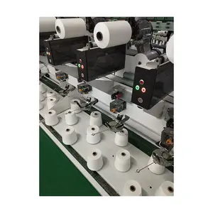 KC212C Semi-automatic filament bobbin winder machine doubling winding cone winder