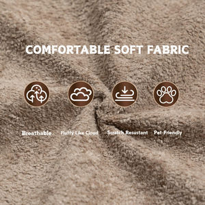 Sofá Modular Seccional Moderno International Square, Duradero, en Tela Bouclé Color Camel, con Compresión al Vacío, Muebles para Villa, Muestra Gratis - Product Image 5