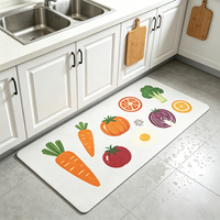 Diatomite Kitchen Floor Mat Non Slip Absorbent Quick Drying Kitchen Runner Rug for Sink Area