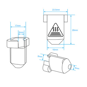 Funda Protectora de Silicona para Extrusor de Impresora 3D Creality K1 K1 Max, Resistente a Altas Temperaturas, Aislante del Calor - Product Image 2
