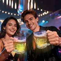 Mug à bière LED en gros, tasse lumineuse claire clignotante, vaisselle de fête pour discothèque, festival, carnaval, événements nocturnes, cadeaux OEM