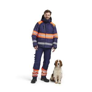 BLAKLADER - 448019778953XS <b>Hi</b>-<b>Vis</b> winter <b>jacket</b> Navy blue/<b>Orange</b> - EAN 7330509855782 <b>HI</b>-<b>VIS</b> WORKWEAR - Product Image 3