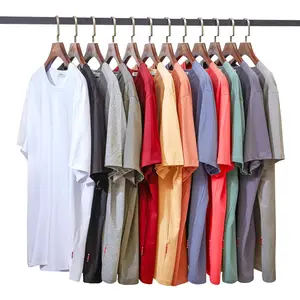 Sıcak satış yağ erkek artı boyutu gevşek kesim özel logo unisex kısa kollu boş Crewneck t-shirt