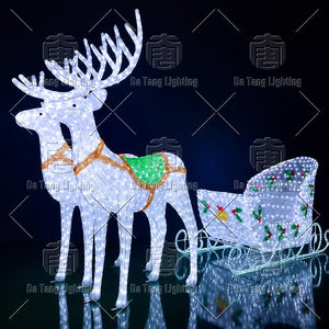 Custom Christmas Horse Carriage Santa Reindeer Motif <b>Light</b> For Commercial Outdoor Decoration - Product Image 6