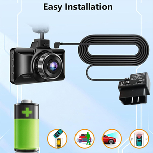 Kit de cableado OBD con sensor de movimiento por microondas tipo C para cámara de salpicadero, protección de batería de coche 24H para estacionamiento y combustible de vehículos eléctricos - Product Image 3