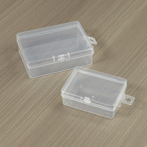 Plastic Snap Lock Storage Box <b>Rectangle</b> Clear Desktop Organizer Parts Container With Lid For Small Items - Product Image 1
