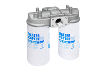 Adaptor Filter Bahan Bakar Aluminium Dual CFD-150 Aliran Tinggi 150 LPM untuk Sistem Transfer Diesel Industri Penyerap Air Redundansi